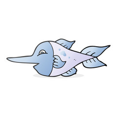 cartoon swordfish