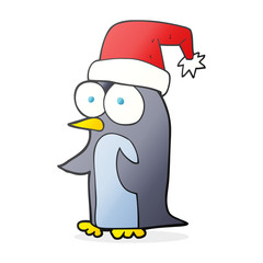 cartoon christmas penguin
