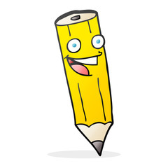 happy cartoon pencil