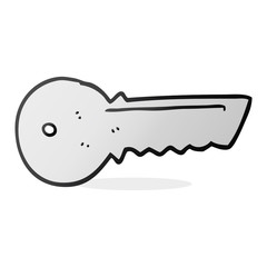 cartoon door key