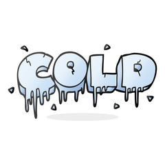 cartoon cold text symbol