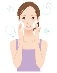 40代女性　美容　洗顔　スキンケア