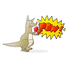 cartoon boxing kangaroo