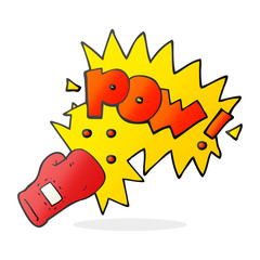 cartoon boxing glove punch