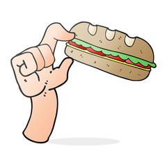 cartoon sub sandwich