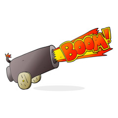 cartoon cannon shooting