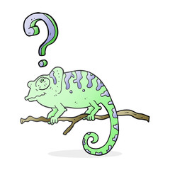 cartoon curious chameleon