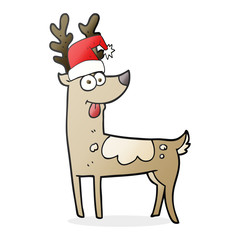 cartoon crazy reindeer