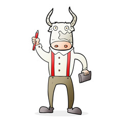 cartoon bull man