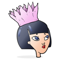 cartoon woman wearing paper crown