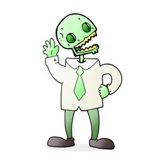 cartoon zombie businessman