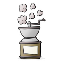 cartoon coffee bean grinder