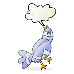 cartoon bird singing