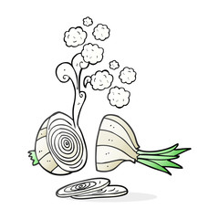 cartoon sliced onion