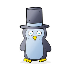 cartoon penguin wearing hat