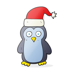 cartoon christmas penguin