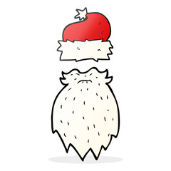 cartoon santa hat and beard