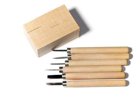 wood carving tools and basswood