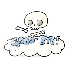 cartoon good-bye symbol