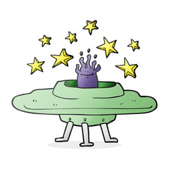 cartoon flying saucer