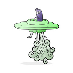 cartoon flying saucer