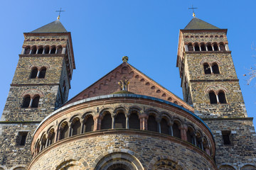 The Netherands. Maastricht. Vrijthof square. Basilica of Saint Servatius. It was built around the...