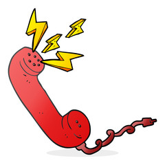 cartoon telephone receiver