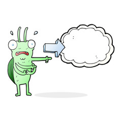 cartoon bug pointing
