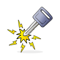 cartoon electric car key