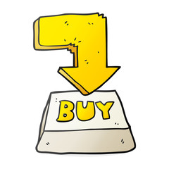 cartoon computer key buy symbol