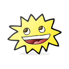 cartoon star with face