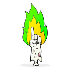 cartoon pointing zombie hand