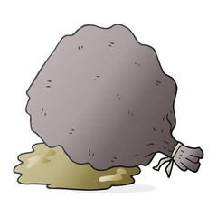 cartoon sack of garbage