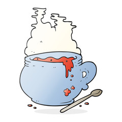 cartoon bowl of soup