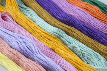 Multi colored threads