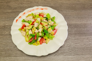 Fresh Greek salad in a bowl