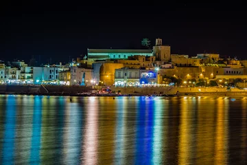 Foto op Plexiglas Night view of harbor on the Adriatic sea © Vivida Photo PC