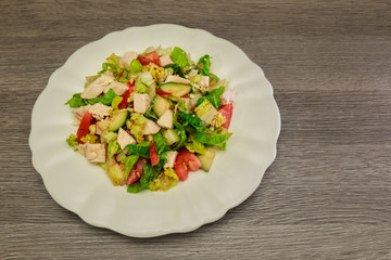 Fresh Greek salad in a bowl