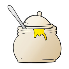 cartoon mustard pot