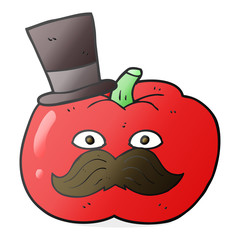 cartoon posh tomato