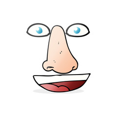 cartoon facial features
