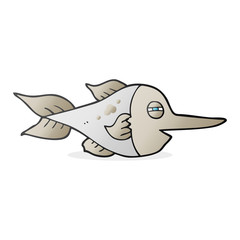 cartoon swordfish