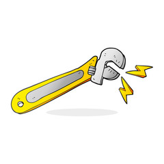cartoon adjustable spanner