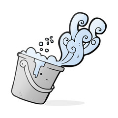 cartoon cleaning bucket