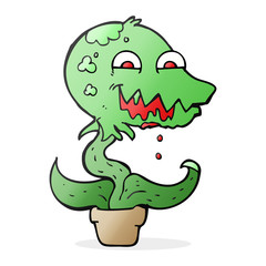 cartoon monster plant
