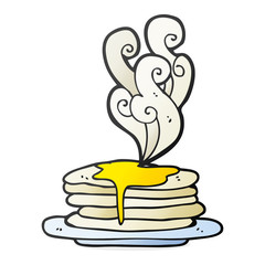 cartoon stack of pancakes