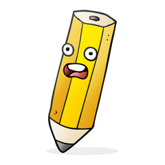 happy cartoon pencil