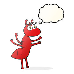 thought bubble cartoon ant