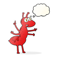 thought bubble cartoon ant