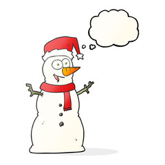 thought bubble cartoon snowman